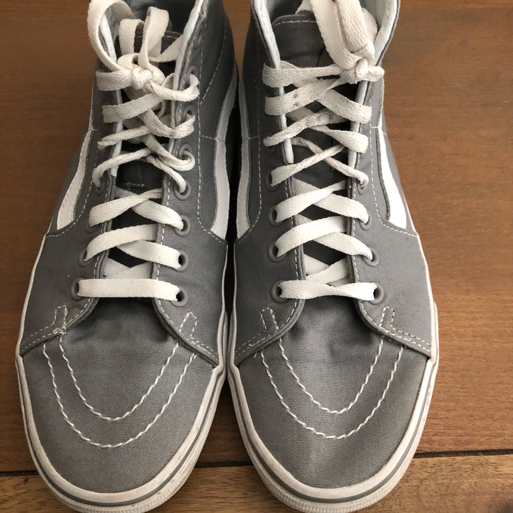 grey high top vans